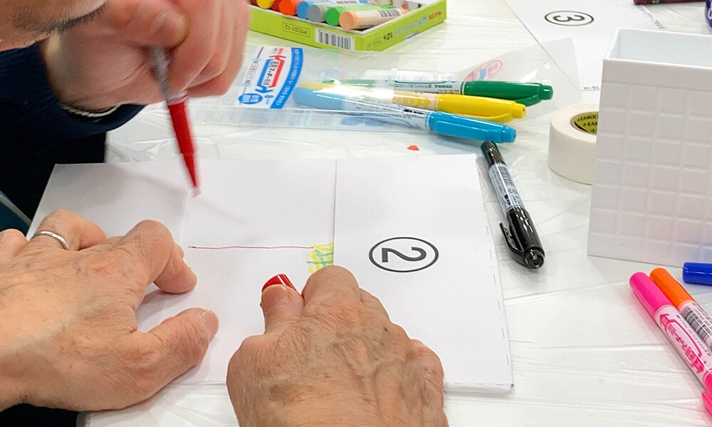 リレー絵画 in 「ゼロから ぼら活!~一緒にさがそう あなたの一歩~」